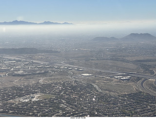 207 a1n. aerial - haze over Phoenix