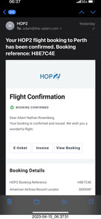 HOP2 confirmation, but with only their number, no six-character confirmation code