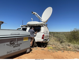 44 a1s. Astro Trails - Exmouth - news truck