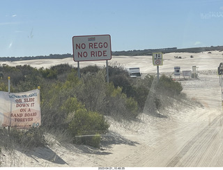 29 a1s. Astro Trails - Australia - sand dunes signs