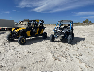 45 a1s. Astro Trails - Australia - sand dunes - vehicles (with steering wheel on American side)