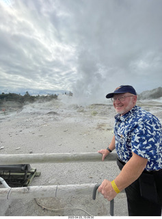 122 a1s. New Zealand - Thermal Hot Springs - Te Puia - steam and geyser + Adam