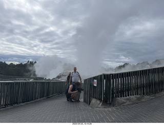 142 a1s. New Zealand - Thermal Hot Springs - Te Puia - steam and geyser