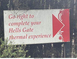 273 a1s. New Zealand - Hell's Gate - mud and thermal walk sign