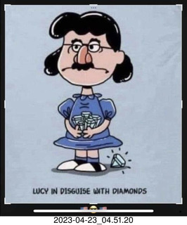 284 a1s. Facebook - Lucy in disguise with diamonds