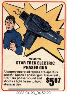 285 a1s. Facebook - Star Trek electric phaser gun
