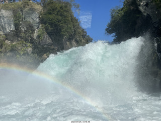 74 a1s. New Zealand - Huka Falls River Cruise + waterfall + rainbow