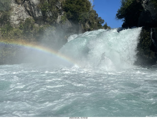 75 a1s. New Zealand - Huka Falls River Cruise + waterfall + rainbow
