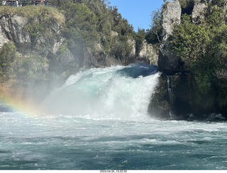 106 a1s. New Zealand - Huka Falls River Cruise + waterfall + rainbow