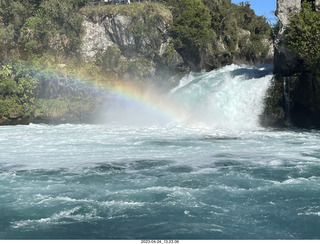 108 a1s. New Zealand - Huka Falls River Cruise + waterfall + rainbow