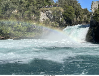 109 a1s. New Zealand - Huka Falls River Cruise + waterfall + rainbow