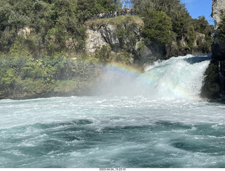 110 a1s. New Zealand - Huka Falls River Cruise + waterfall + rainbow
