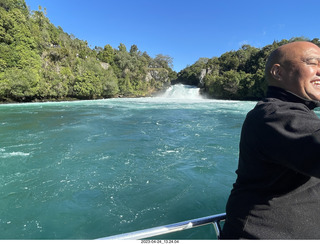 117 a1s. New Zealand - Huka Falls River Cruise + waterfall + Breviss