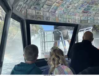 119 a1s. New Zealand - Huka Falls River Cruise + waterfall + dollar bills