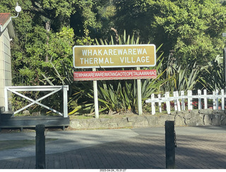 191 a1s. New Zealand - Tehokowhitu-A-Tu Thermal Village sign