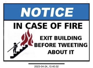 196 a1s. Facebook  - In case of fire....