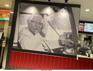 82 a1s. New Zealand - Auckland Airport - Kentucky Fried Chicken (KFC) Colonel Sanders
