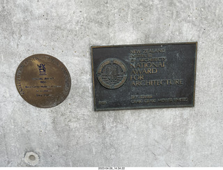 112 a1s. New Zealand - Auckland Sky Tower plaques