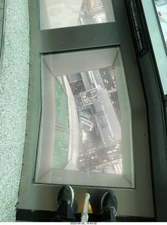128 a1s. New Zealand - Auckland Sky Tower 51st floor view down through glass