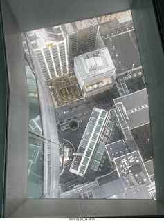 134 a1s. New Zealand - Auckland Sky Tower 51st floor view down through glass