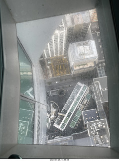 135 a1s. New Zealand - Auckland Sky Tower 51st floor view down through glass