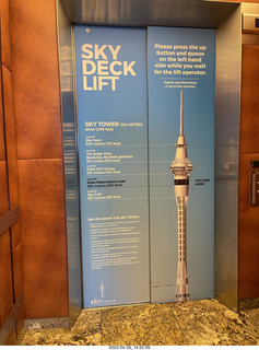 147 a1s. New Zealand - Auckland Sky Tower 51st floor elevator