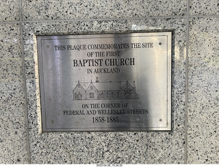 164 a1s. New Zealand - Auckland commerating first Baptist Church