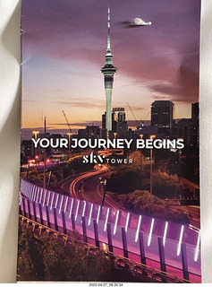7 a1s. New Zealand - Auckland Sky Tower brochure