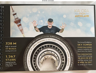 28 a1s. New Zealand - Auckland Sky Tower brochure + Adam