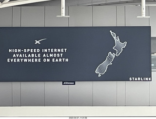 69 a1s. New Zealand - Auckland Airport  - Starlink ad