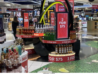 72 a1s. New Zealand - Auckland Airport - lots of booze