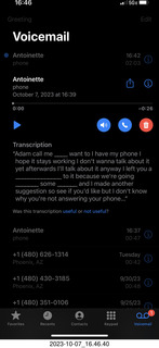 Antoinette voicemail
