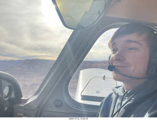Tyler flying N8377W without sunglasses