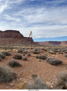 206 a20. Happy Canyon airstrip - windsock