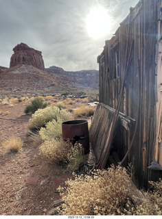 Happy Canyon airstrip -  old buildings and stuff