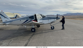 Canyonlands Airport (CNY) - Tyler pushing N8377W back