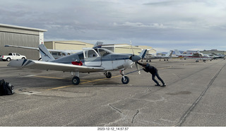 263 a20. Canyonlands Airport (CNY) - Tyler pushing N8377W back