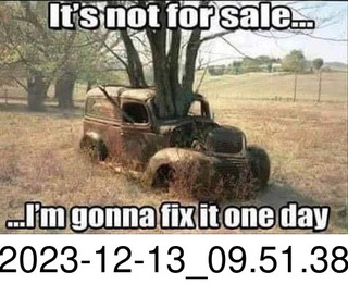 8 a20. Facebook - It's not for sale ... I'm gonna fix it one day