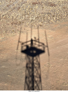 11 a20. Hanksville Airport (HFE) - Tyler's shadow in a tower