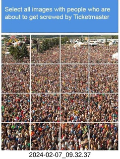 Facebook - select people screwed by TIcketmaster