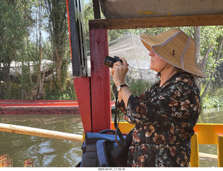 39 a24. Mexico City - Xochimilco Boat Trip - Louise Klein taking a picture