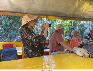 42 a24. Mexico City - Xochimilco Boat Trip - Louise Klein taking a picture