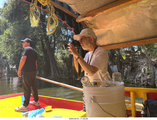 Mexico City - Xochimilco Boat Trip - Howard Simkover taking a picture