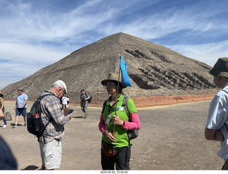 Teotihuacan - Temple of the Sun - our guide Alijandra