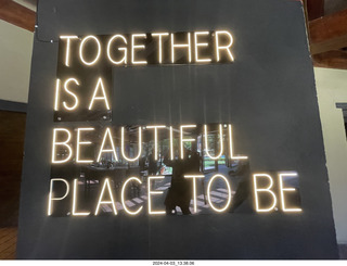 48 a24. sign TOGETHER IS A BEAUTIFUL PLACE TO BE