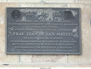 98 a24. San Miguel de Allende - church sign