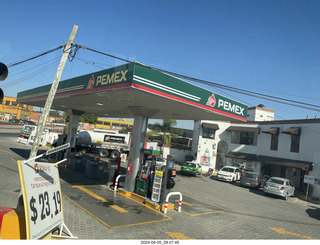 drive to Guanajuato - Pemex fuel station