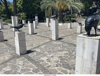 62 a24. town of Tequila - Jose Cuervo Forum - bird sculptures