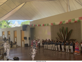 town of Tequila - Jose Cuervo Forum - musicians with dazzle display