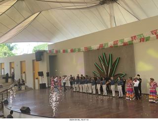 195 a24. town of Tequila - Jose Cuervo Forum - musicians and dazzle display